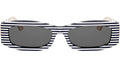 30Montaigne 14I Black Striped Rectangular Sunglasses