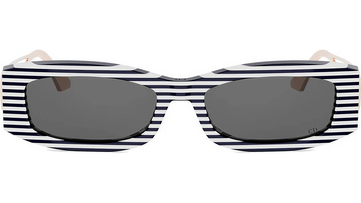 30Montaigne 14I Black Striped Rectangular Sunglasses