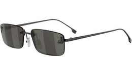 Fendi First Crystal Ruthenium Square Sunglasses
