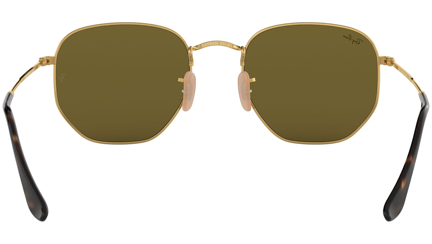 Hexagonal Flat Lenses RB3548N gold light blue