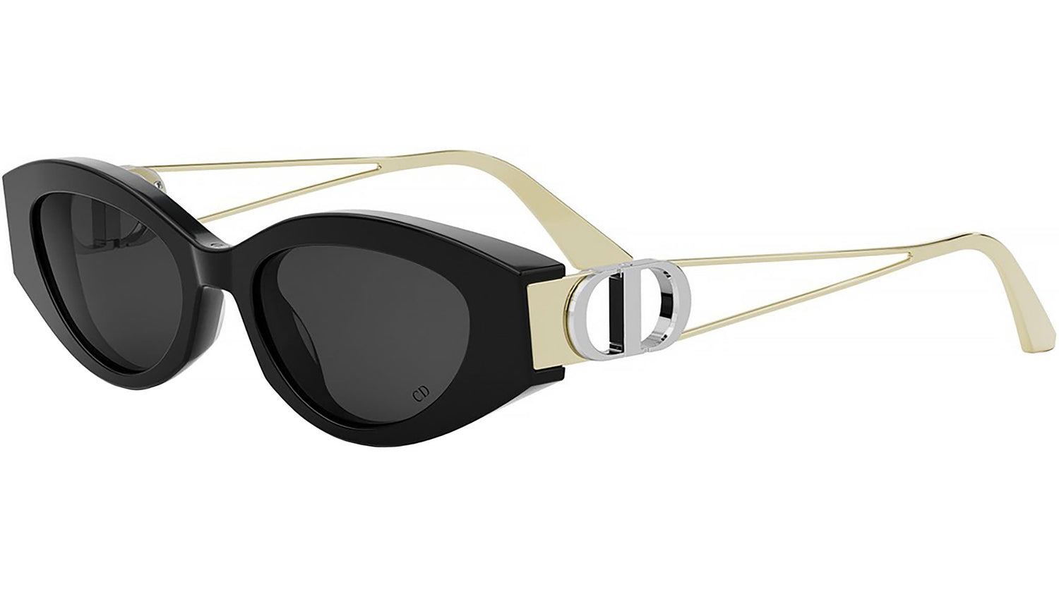 30Montaigne B6I Shiny Black Cat Eye Sunglasses