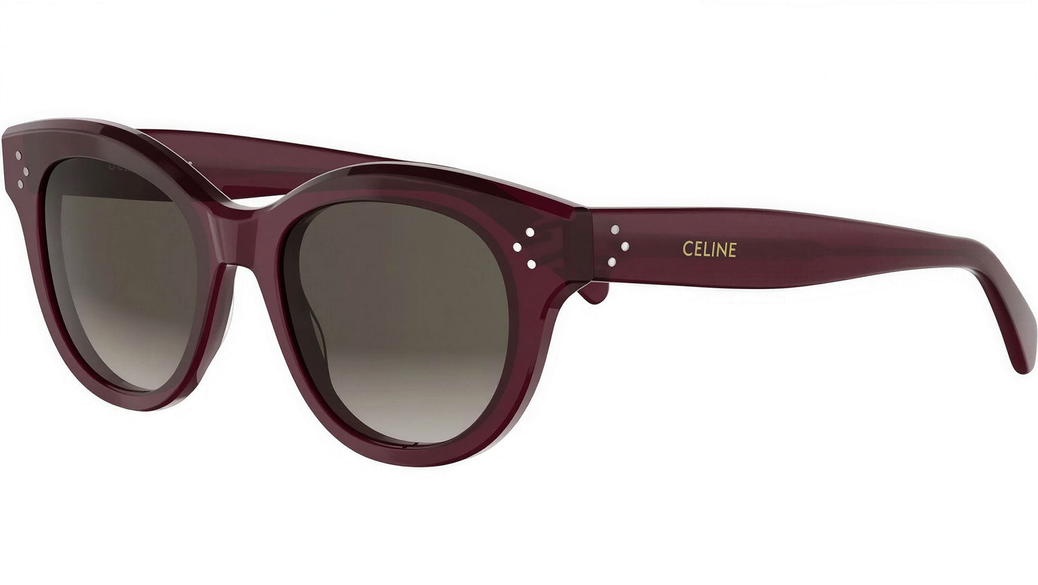 CELINE 3 Dots Red Round Sunglasses