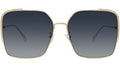 O'Lock Gold Square Sunglasses