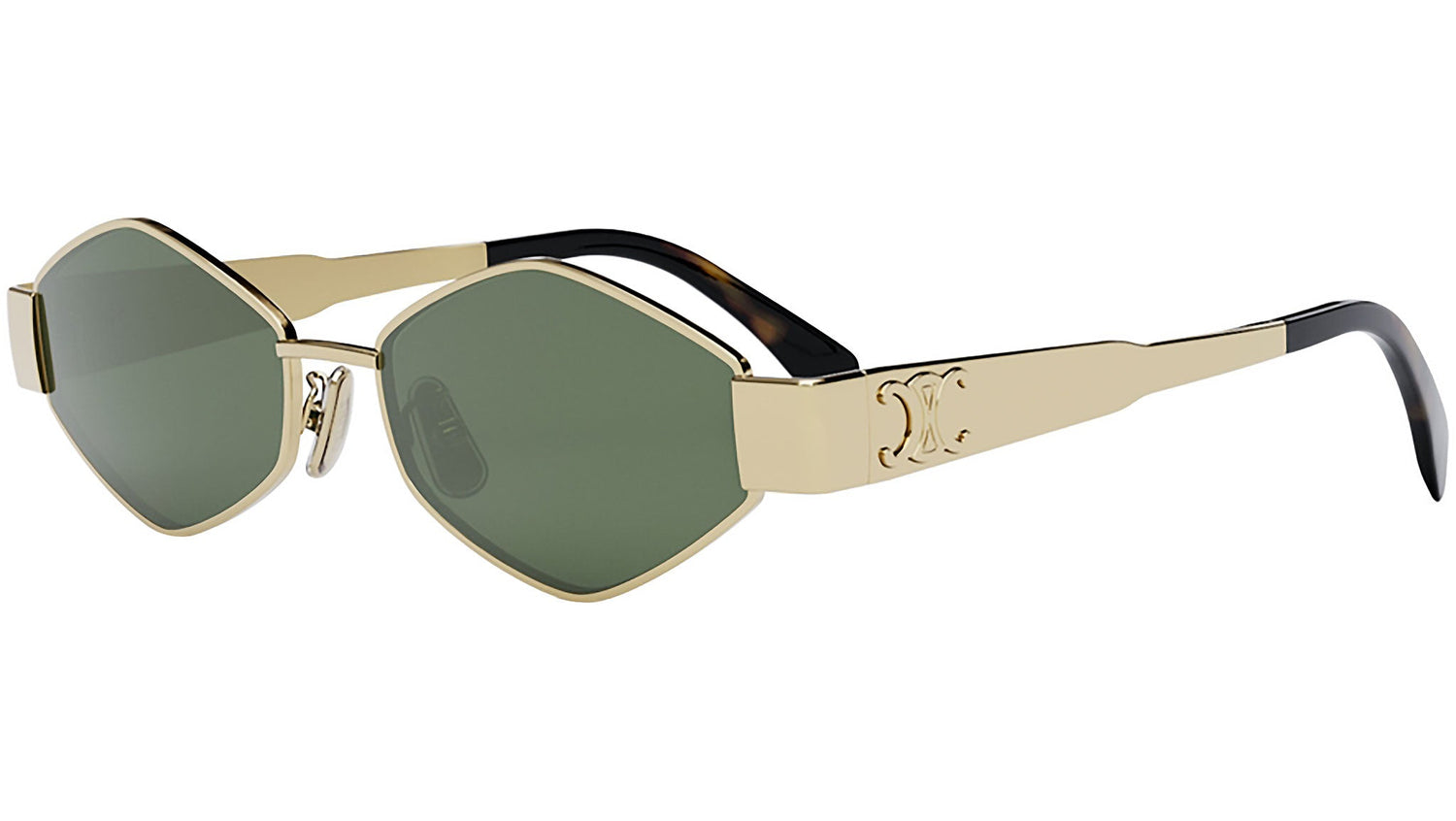 Metal Triomphe Gold Geometric Sunglasses
