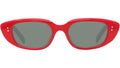 CELINE Thin Red Geometric Sunglasses