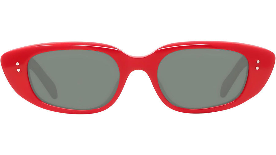 CELINE Thin Red Geometric Sunglasses
