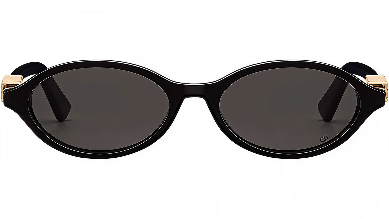 DiorTreasure R1I Shiny Black Oval Sunglasses
