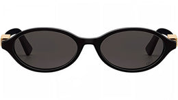 DiorTreasure R1I Shiny Black Oval Sunglasses