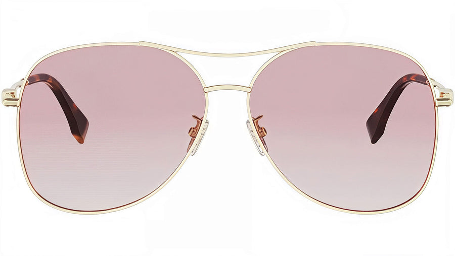 Fendigraphy Light Gold Pilot Sunglasses