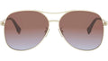 Fendigraphy Shiny Gold Pilot Sunglasses