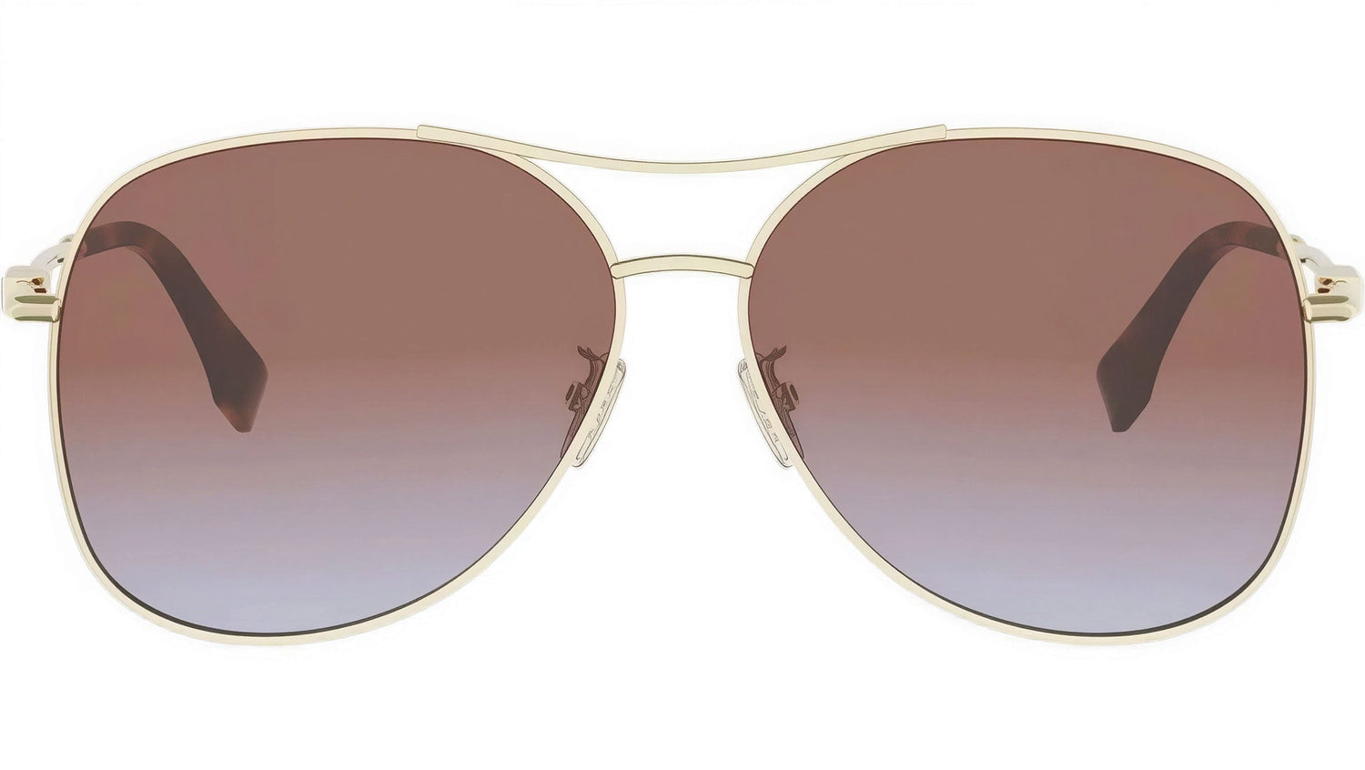 Fendigraphy Shiny Gold Pilot Sunglasses