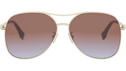 Fendigraphy Shiny Gold Pilot Sunglasses