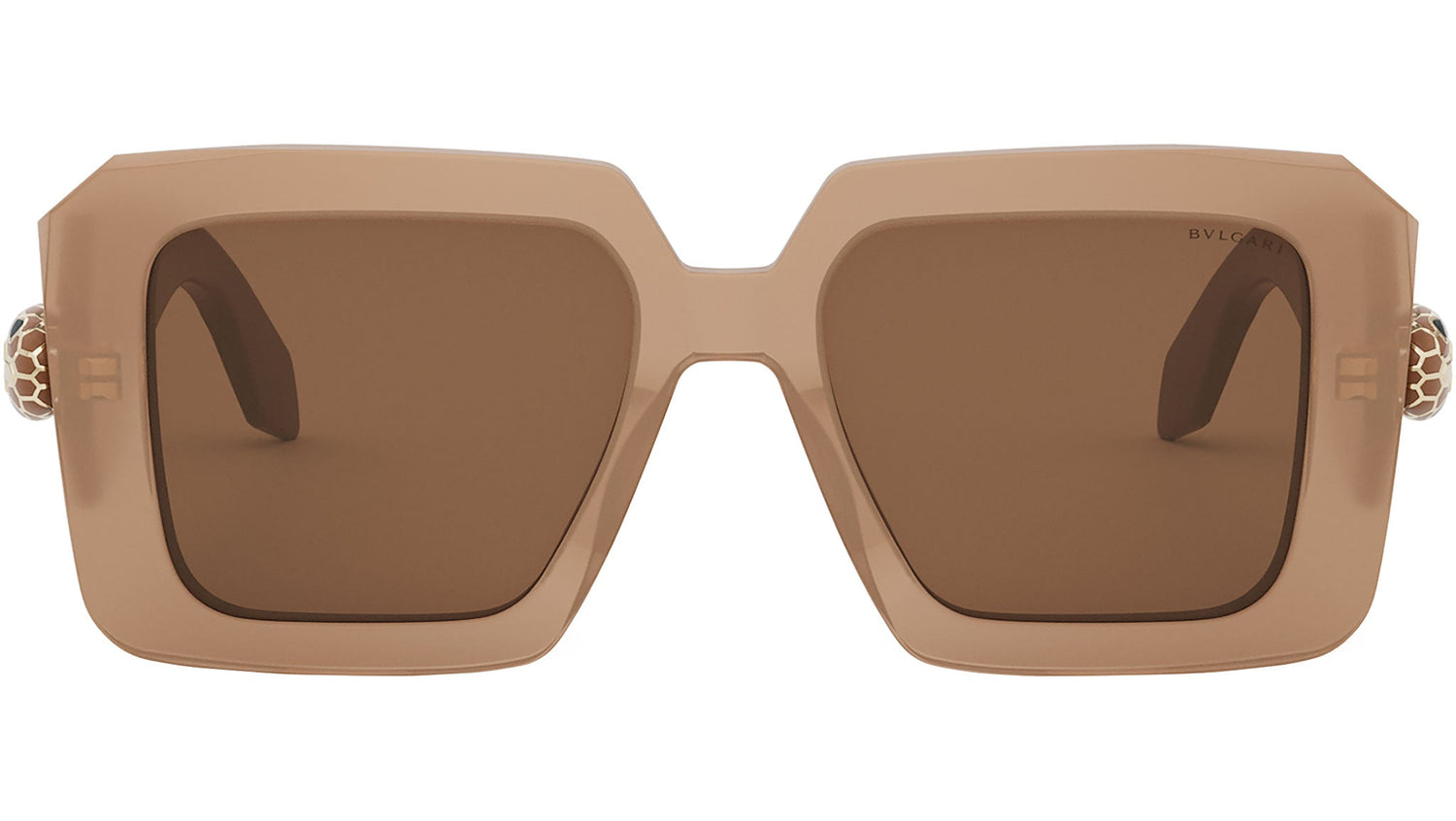 Serpenti Brown Geometric Sunglasses