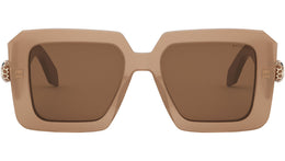 Serpenti Brown Geometric Sunglasses