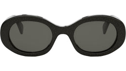 Triomphe Black Oval Sunglasses