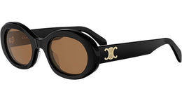 Triomphe Black Oval Sunglasses