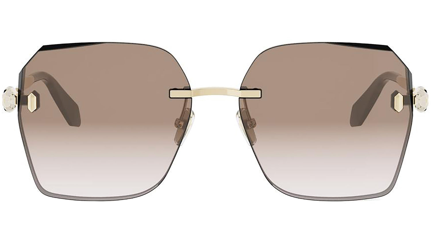 Serpenti Forever Gold Square Sunglasses