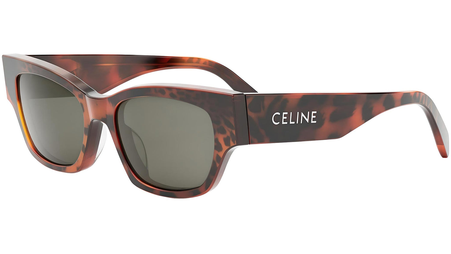 Monochroms Leopard Print Rectangular Sunglasses