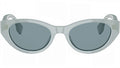 Lettering Sage Green Oval Sunglasses