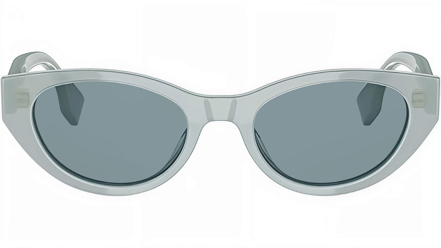 Lettering Sage Green Oval Sunglasses