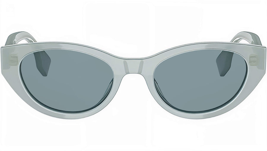 Lettering Sage Green Oval Sunglasses