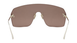 Fendi First Crystal Gold Rectangular Sunglasses