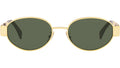 Metal Triomphe Gold Oval Sunglasses