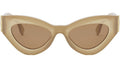 FF Diamonds Beige Cat Eye Sunglasses