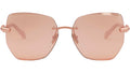 Serpenti Viper Rose Gold Geometric Sunglasses
