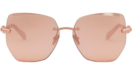 Serpenti Viper Rose Gold Geometric Sunglasses