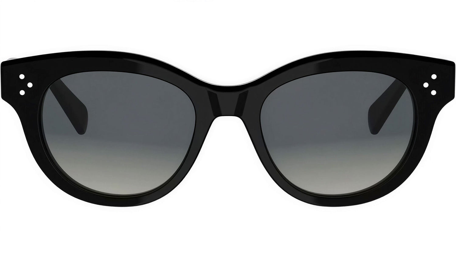 CELINE 3 Dots Black Round Sunglasses