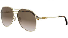 Fendigraphy Shiny Gold Pilot Sunglasses