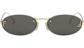 Fendi First Crystal Gold Oval Sunglasses
