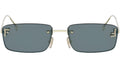 Fendi First Crystal Gold Square Sunglasses