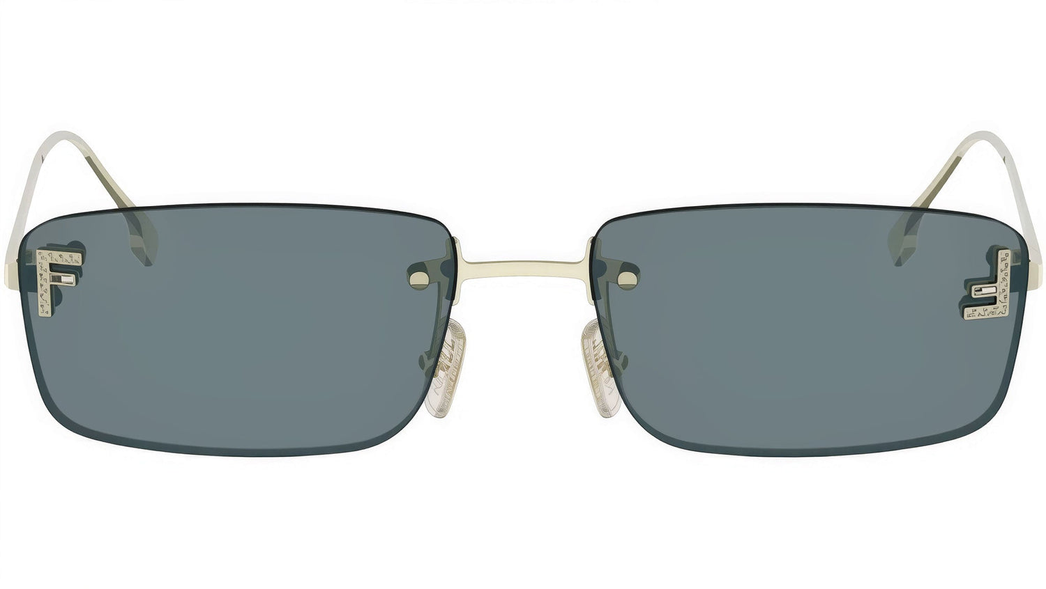 Fendi First Crystal Gold Square Sunglasses