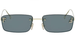 Fendi First Crystal Gold Square Sunglasses