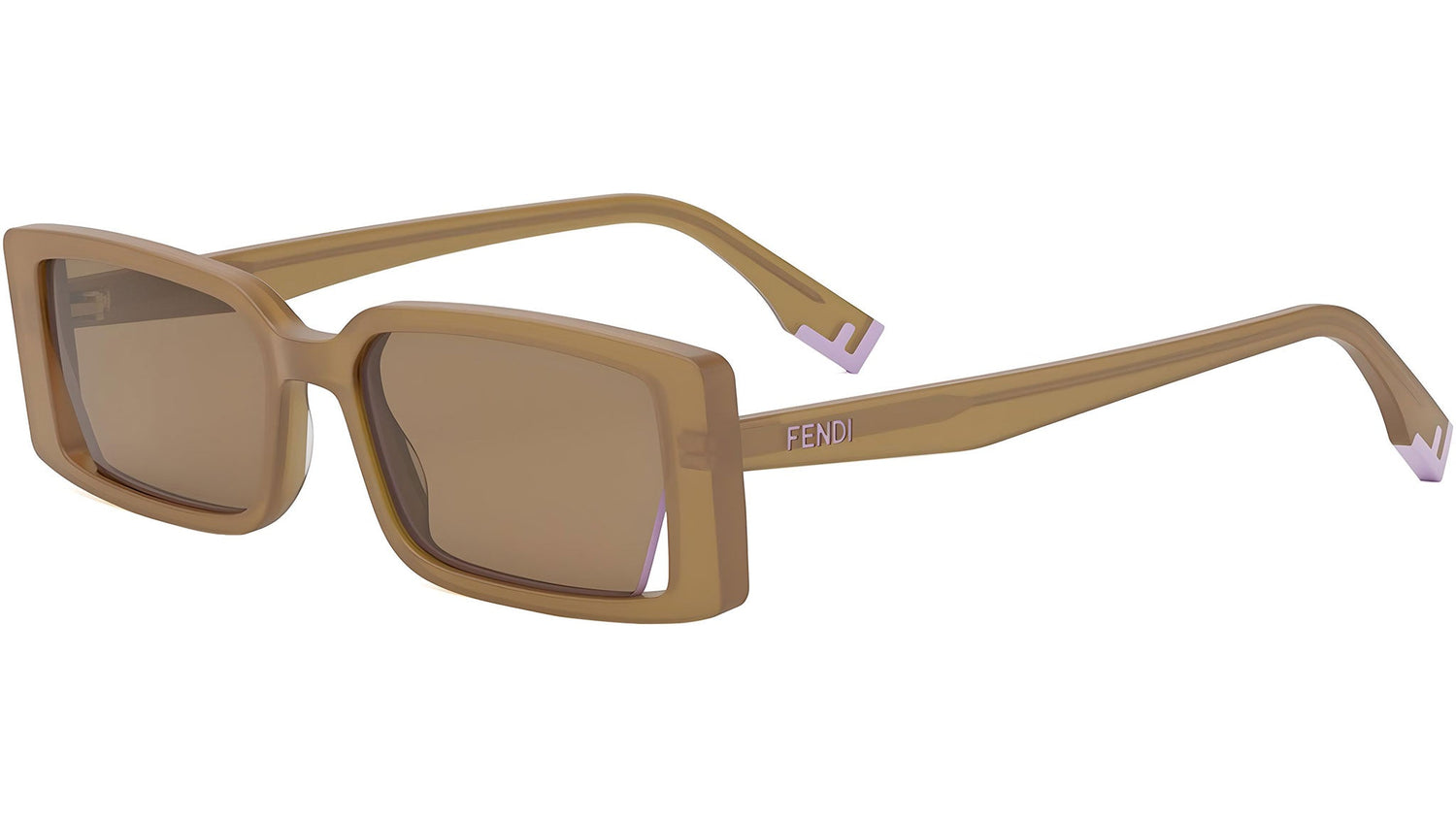 Fendi Way Orange Rectangular Sunglasses