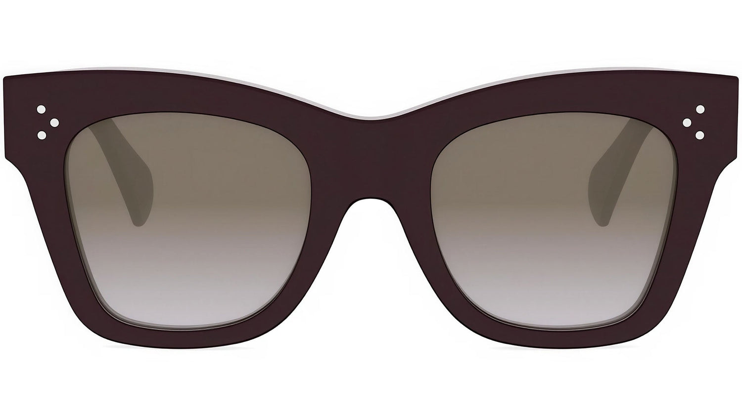 CELINE 3 Dots Burgundy Cat Eye Sunglasses