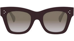 CELINE 3 Dots Burgundy Cat Eye Sunglasses
