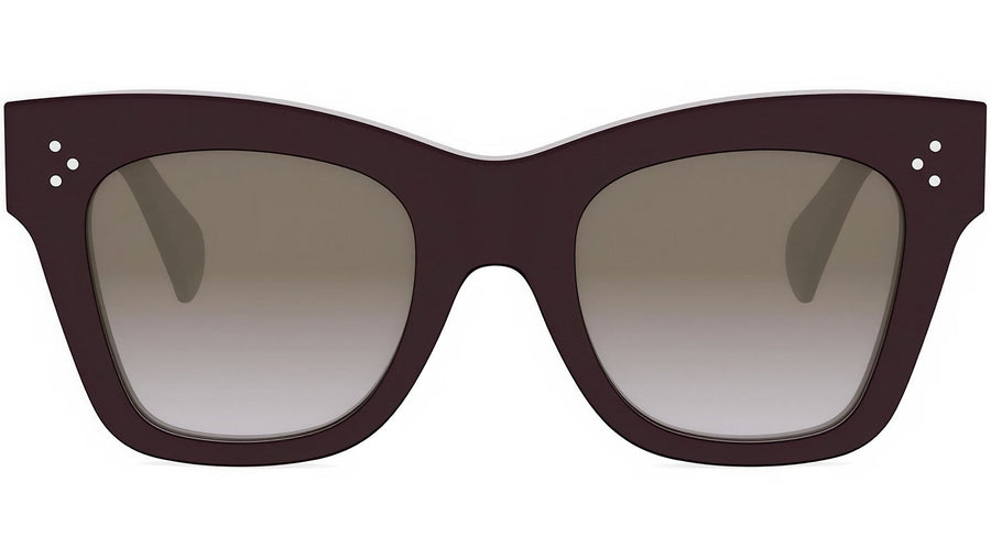 CELINE 3 Dots Burgundy Cat Eye Sunglasses