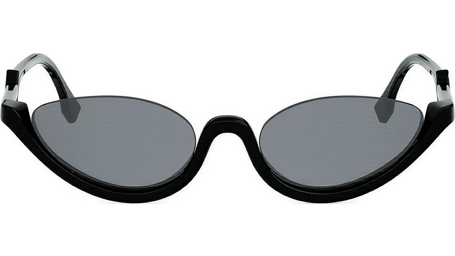FF Diamonds Black Oval Sunglasses