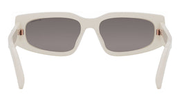 B.zero1 White Rectangular Sunglasses