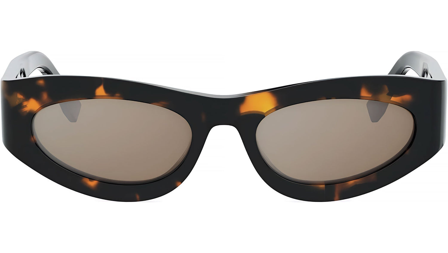 FF Diamonds Havana Oval Sunglasses