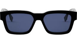 O'Lock Black Rectangular Sunglasses