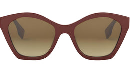 Lettering Red Geometric Sunglasses