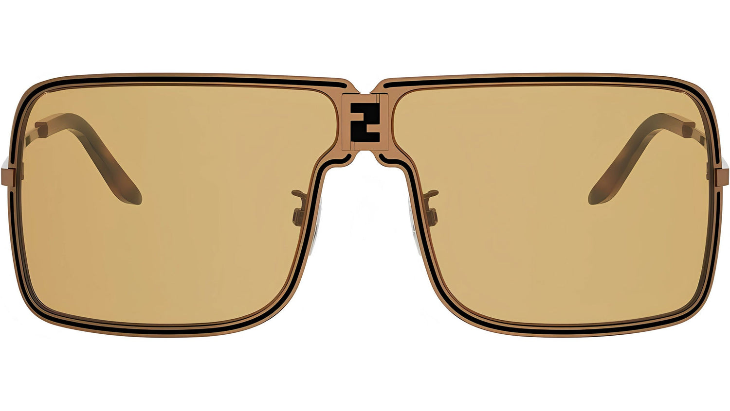 Fendiness Brown Mask Sunglasses