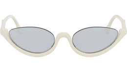FF Diamonds White Oval Sunglasses