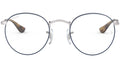 Round Metal Optics RB3447V silver on top blue