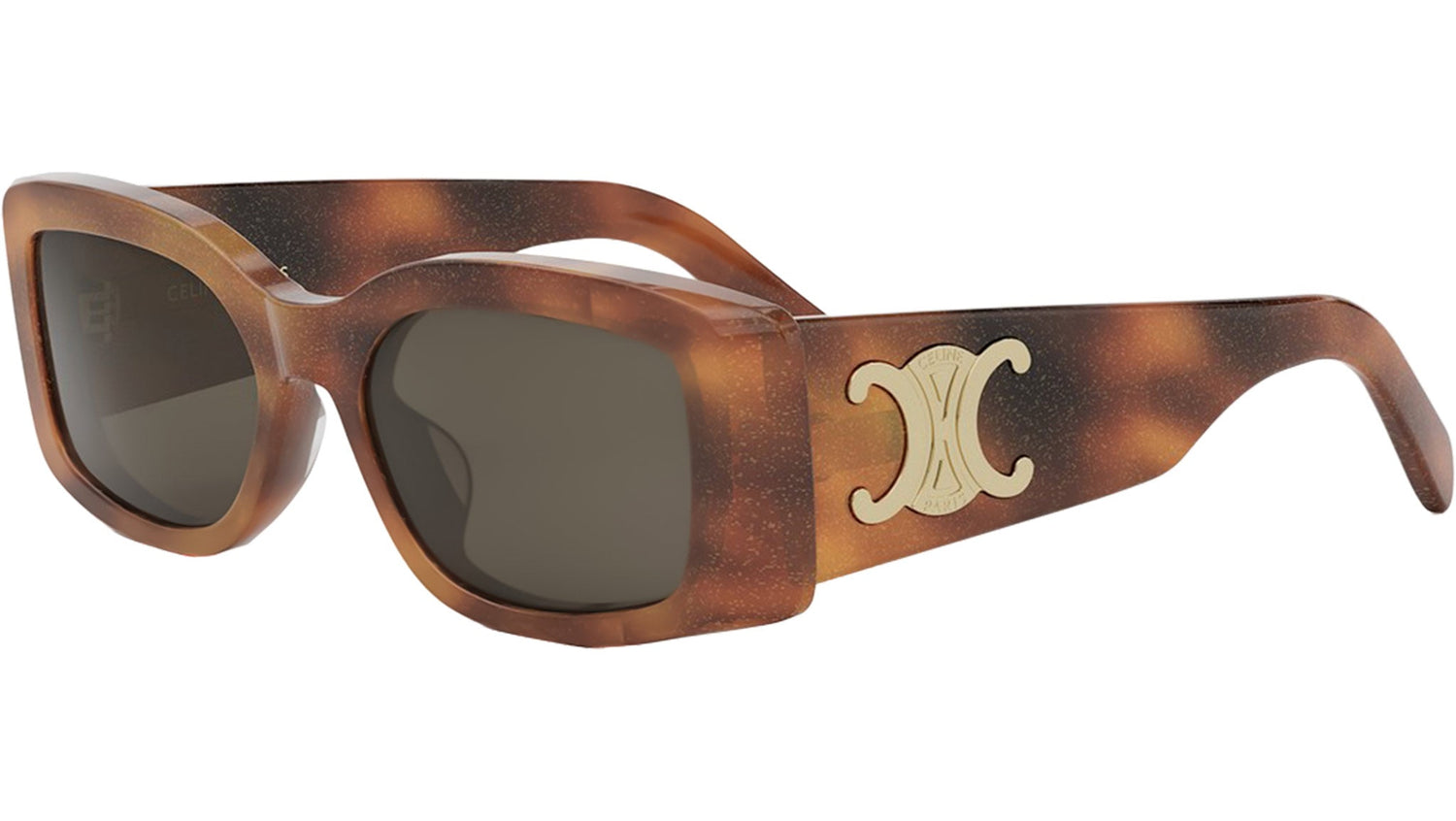 Triomphe Havana Rectangle Sunglasses