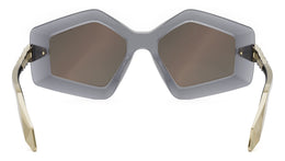 Serpenti Silver Geometric Sunglasses